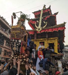 भक्तपुरमा द्यः स्वगं बियगु अर्थात् सगुन पूजा मनाइँदै