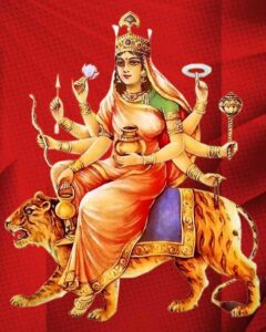 नवरात्रिको चौथो दिन : कुष्माण्डा देवीको पूजाआराधना गरिँदै