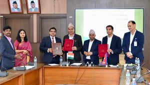 भारतको सहयोगमा निर्माण हुने परियोजनाको समझदारीपत्रमा हस्ताक्षर