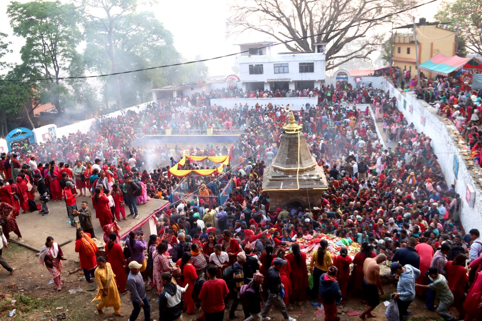 मातातीर्थ कुण्डमा आज श्रद्धालु भक्तजनको घुइँचो