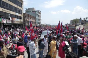 काठमाडौंमा राप्रपाको मोटरसाइकल र्‍याली