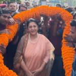 सिमरामा विद्या भण्डारीलाई ५१ किलोको मालाको सम्मान