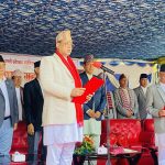 मुख्यमन्त्री बानियाँद्वारा शपथ ग्रहण