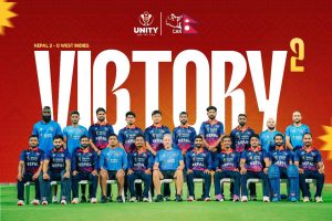 वेस्ट इन्डिजलाई पराजित गर्दै एक खेल अगावै नेपाल विजयी