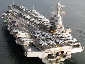 अमेरिकाले मध्य पूर्वमा तैनाथ गर्‍यो यूएसएस जेराल्ड आर. फोर्ड, इरानमाथि चौतर्फी घेराबन्दी