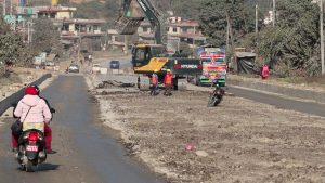 मुग्लिन-मलेखु सडक : तीन वर्षमा काम ३७ प्रतिशत