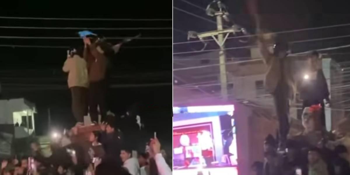 दाङमा रास्वपा समर्थकहरूको कर्म : राजा वीरेन्द्रको शालिकमाथि चढेर प्रदर्शन