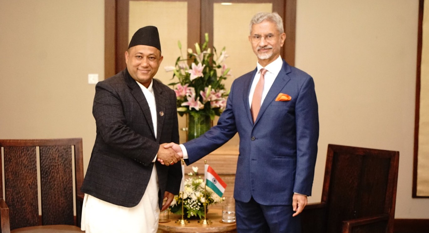 परराष्ट्रमन्त्री खनाल र भारतीय विदेशमन्त्री जयशंकरबीच भेट