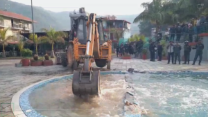 पोखरामा पनि बालेनको डोजर चल्यो