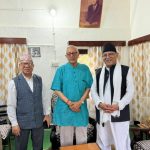 प्रचण्ड, शेखर र नेपालबिच भेटवार्ता