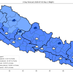 आज चार प्रदेशमा भारी वर्षाको सम्भावना