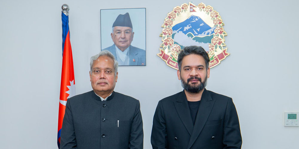 प्रधानमन्त्री शाहसँग भारतीय राजदूतको शिष्टाचार भेट