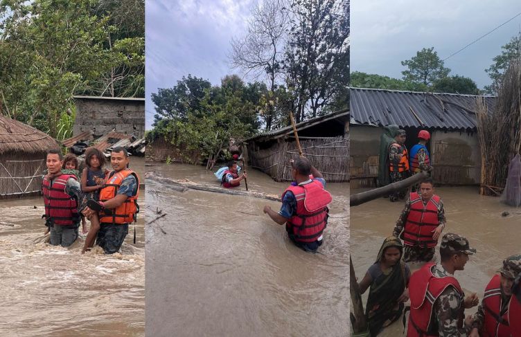 नारायणीको बाढी पस्दा सुस्ताका अधिकांश घर डुबानमा