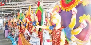 बाँकेमा दुर्गाको मूर्ति बनाउन भ्याइ नभ्याइ