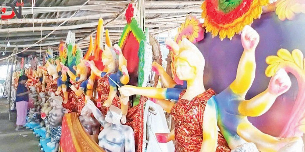 बाँकेमा दुर्गाको मूर्ति बनाउन भ्याइ नभ्याइ