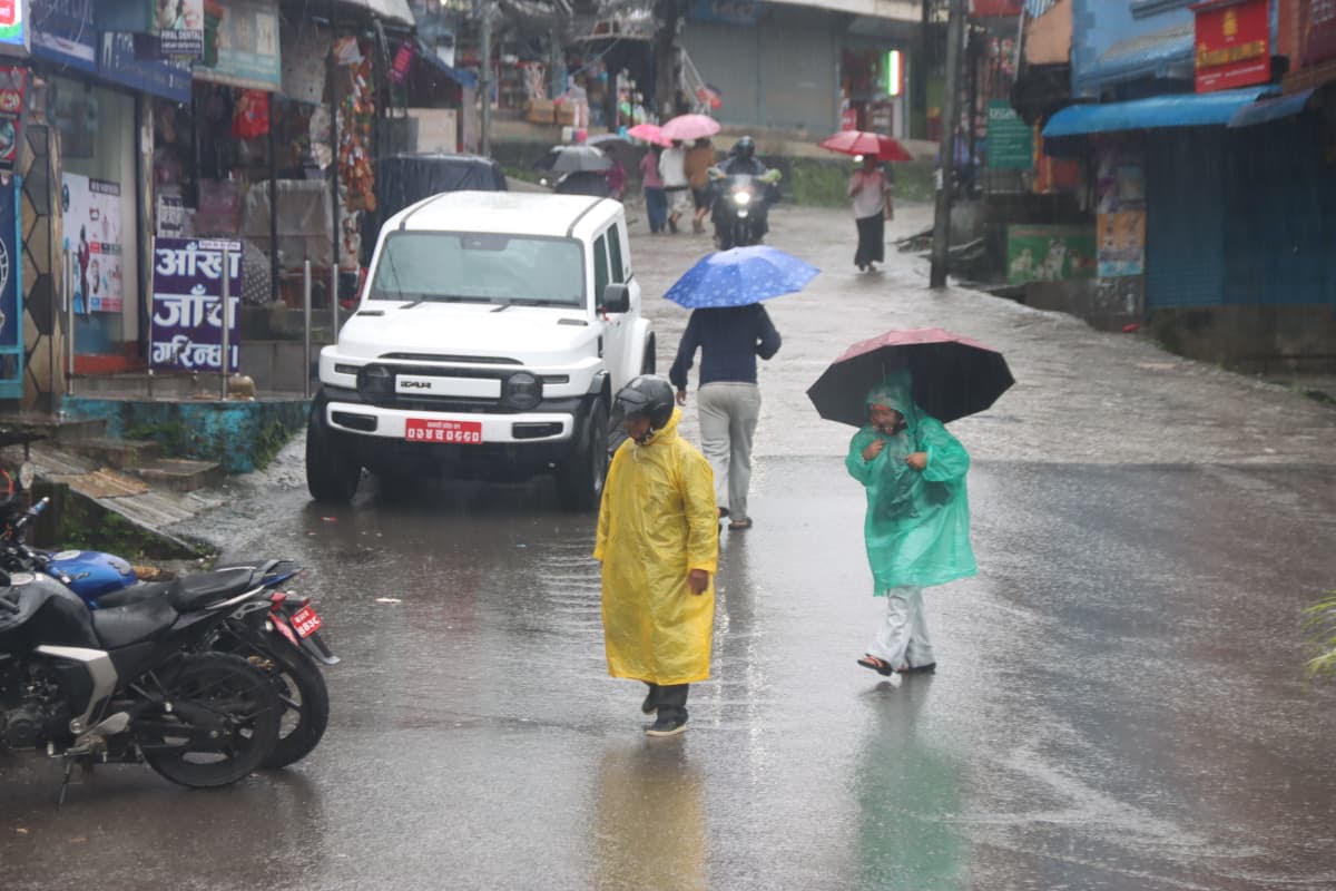 ढिलो मनसुनको प्रभाव पर्सि शुक्रबारसम्म जारी रहने