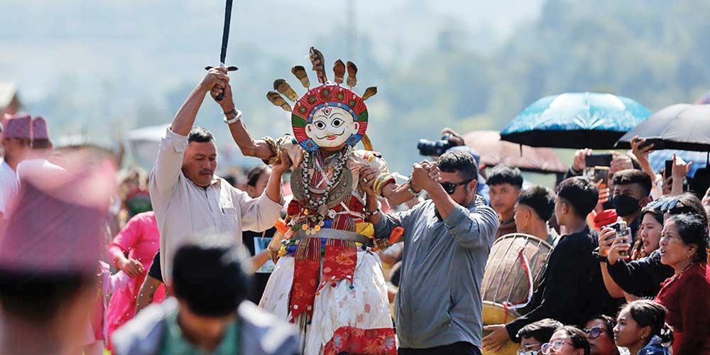 ललितपुरको खोकनामा दसैँको सट्टा ‘सिकाली जात्रा’
